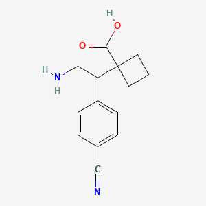 1-[2-Amino-1-(4-cyanophenyl)ethyl]cyclobutane-1-carboxylic acid - 