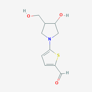 5-[3-Hydroxy-4-(hydroxymethyl)pyrrolidin-1-yl]thiophene-2-carbaldehyde - 