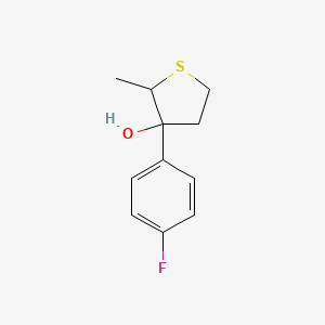 3-(4-Fluorophenyl)-2-methylthiolan-3-ol - 