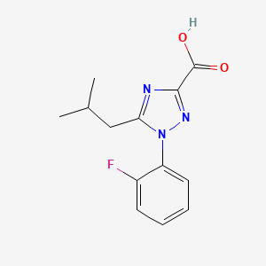 1-(2-Fluorophenyl)-5-(2-methylpropyl)-1H-1,2,4-triazole-3-carboxylic acid - 