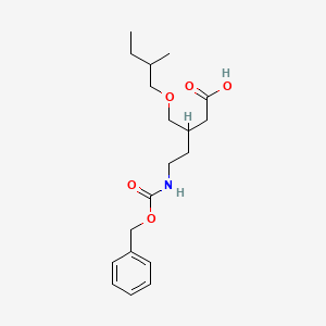 5-{[(Benzyloxy)carbonyl]amino}-3-[(2-methylbutoxy)methyl]pentanoic acid - 