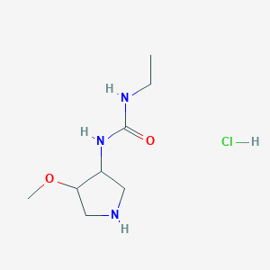 3-Ethyl-1-(4-methoxypyrrolidin-3-yl)urea hydrochloride - 