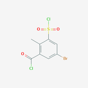 5-Bromo-3-(chlorosulfonyl)-2-methylbenzoyl chloride - 