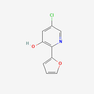 5-Chloro-2-(furan-2-yl)pyridin-3-ol - 