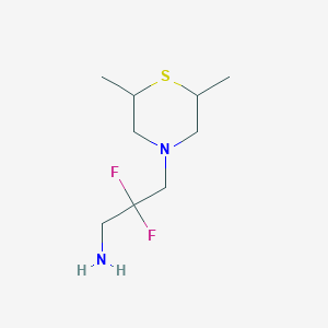 3-(2,6-Dimethylthiomorpholin-4-yl)-2,2-difluoropropan-1-amine - 