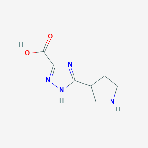 3-(Pyrrolidin-3-yl)-1H-1,2,4-triazole-5-carboxylic acid - 