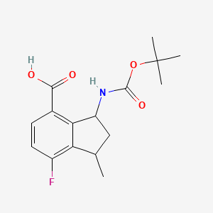 3-{[(tert-butoxy)carbonyl]amino}-7-fluoro-1-methyl-2,3-dihydro-1H-indene-4-carboxylic acid - 