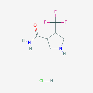 4-(Trifluoromethyl)pyrrolidine-3-carboxamide hydrochloride - 1955492-71-3
