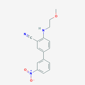 2-[(2-Methoxyethyl)amino]-5-(3-nitrophenyl)benzonitrile - 