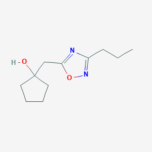 1-[(3-Propyl-1,2,4-oxadiazol-5-yl)methyl]cyclopentan-1-ol - 