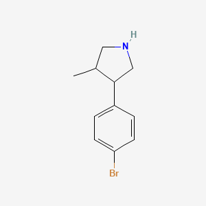 3-(4-Bromophenyl)-4-methylpyrrolidine - 