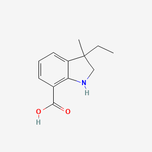 3-Ethyl-3-methyl-2,3-dihydro-1H-indole-7-carboxylic acid - 