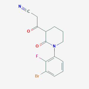 3-[1-(3-Bromo-2-fluorophenyl)-2-oxopiperidin-3-yl]-3-oxopropanenitrile - 