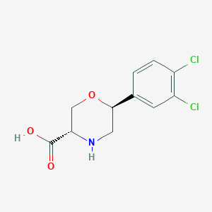 (3S,6S)-6-(3,4-Dichlorophenyl)morpholine-3-carboxylic acid - 