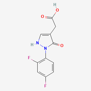 2-[2-(2,4-Difluorophenyl)-3-oxo-2,3-dihydro-1H-pyrazol-4-yl]acetic acid - 