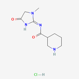 N-(1-methyl-4-oxo-4,5-dihydro-1H-imidazol-2-yl)piperidine-3-carboxamide hydrochloride - 1193389-50-2