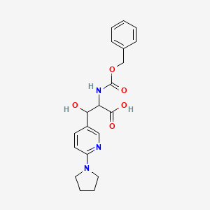 2-{[(Benzyloxy)carbonyl]amino}-3-hydroxy-3-[6-(pyrrolidin-1-yl)pyridin-3-yl]propanoic acid - 
