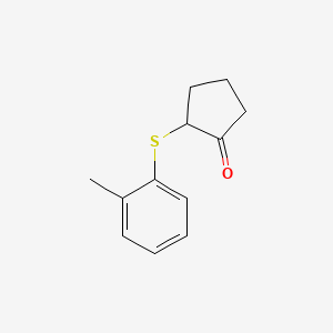 2-[(2-Methylphenyl)sulfanyl]cyclopentan-1-one - 