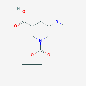 1-[(tert-Butoxy)carbonyl]-5-(dimethylamino)piperidine-3-carboxylic acid - 