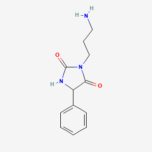 3-(3-Aminopropyl)-5-phenylimidazolidine-2,4-dione - 