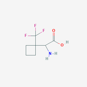 2-Amino-2-[1-(trifluoromethyl)cyclobutyl]acetic acid - 