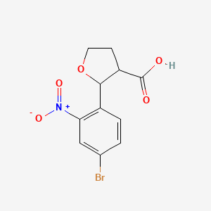 2-(4-Bromo-2-nitrophenyl)oxolane-3-carboxylic acid - 