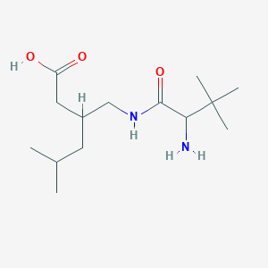 3-[(2-Amino-3,3-dimethylbutanamido)methyl]-5-methylhexanoic acid - 