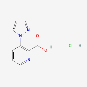 3-(1H-Pyrazol-1-yl)pyridine-2-carboxylic acid hydrochloride - 