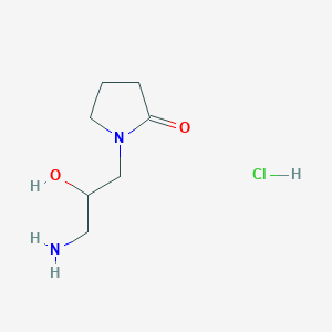 1-(3-Amino-2-hydroxypropyl)pyrrolidin-2-one hydrochloride - 