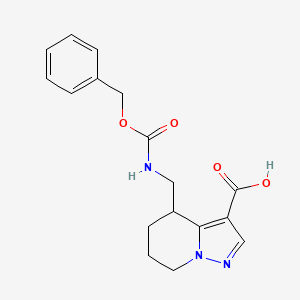 4-({[(benzyloxy)carbonyl]amino}methyl)-4H,5H,6H,7H-pyrazolo[1,5-a]pyridine-3-carboxylic acid - 