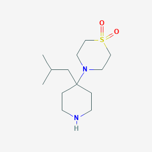 4-[4-(2-Methylpropyl)piperidin-4-yl]-1lambda6-thiomorpholine-1,1-dione - 