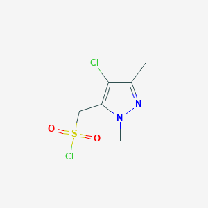 (4-chloro-1,3-dimethyl-1H-pyrazol-5-yl)methanesulfonyl chloride - 
