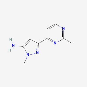 1-Methyl-3-(2-methylpyrimidin-4-yl)-1H-pyrazol-5-amine - 