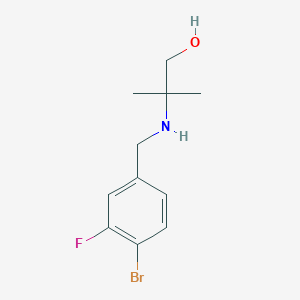 2-{[(4-Bromo-3-fluorophenyl)methyl]amino}-2-methylpropan-1-ol - 