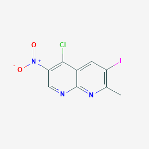 5-Chloro-3-iodo-2-methyl-6-nitro-1,8-naphthyridine - 