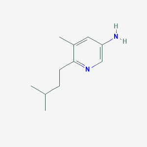 5-Methyl-6-(3-methylbutyl)pyridin-3-amine - 