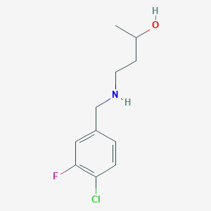 4-{[(4-Chloro-3-fluorophenyl)methyl]amino}butan-2-ol - 
