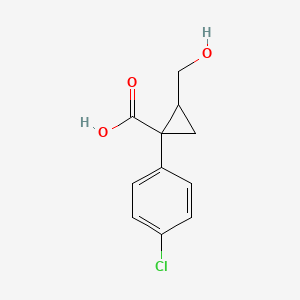 1-(4-Chlorophenyl)-2-(hydroxymethyl)cyclopropane-1-carboxylic acid - 