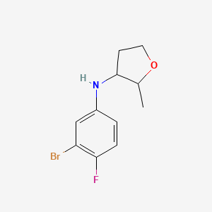 N-(3-Bromo-4-fluorophenyl)-2-methyloxolan-3-amine - 