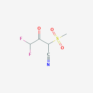 4,4-Difluoro-2-methanesulfonyl-3-oxobutanenitrile - 