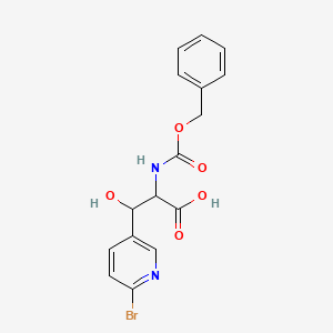 2-{[(Benzyloxy)carbonyl]amino}-3-(6-bromopyridin-3-yl)-3-hydroxypropanoic acid - 