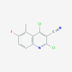 2,4-Dichloro-6-fluoro-5-methylquinoline-3-carbonitrile - 
