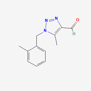 5-Methyl-1-[(2-methylphenyl)methyl]-1H-1,2,3-triazole-4-carbaldehyde - 