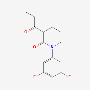 1-(3,5-Difluorophenyl)-3-propanoylpiperidin-2-one - 