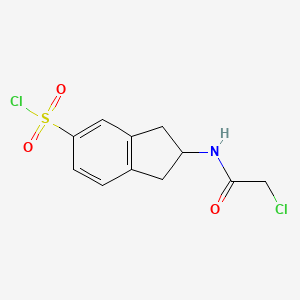 2-(2-Chloroacetamido)-2,3-dihydro-1H-indene-5-sulfonyl chloride - 