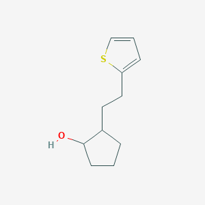 2-[2-(Thiophen-2-YL)ethyl]cyclopentan-1-OL - 