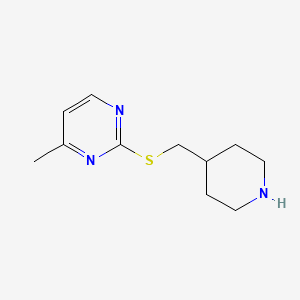4-Methyl-2-[(piperidin-4-ylmethyl)sulfanyl]pyrimidine - 