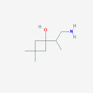 1-(1-Aminopropan-2-yl)-3,3-dimethylcyclobutan-1-ol - 
