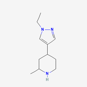 4-(1-Ethyl-1H-pyrazol-4-yl)-2-methylpiperidine - 