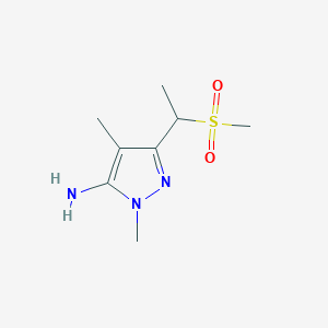3-(1-methanesulfonylethyl)-1,4-dimethyl-1H-pyrazol-5-amine - 